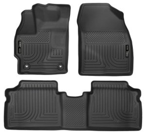 Toyota Prius Floor Liners - Front + Rear - Husky Liners - WeatherBeater - Black - 2015